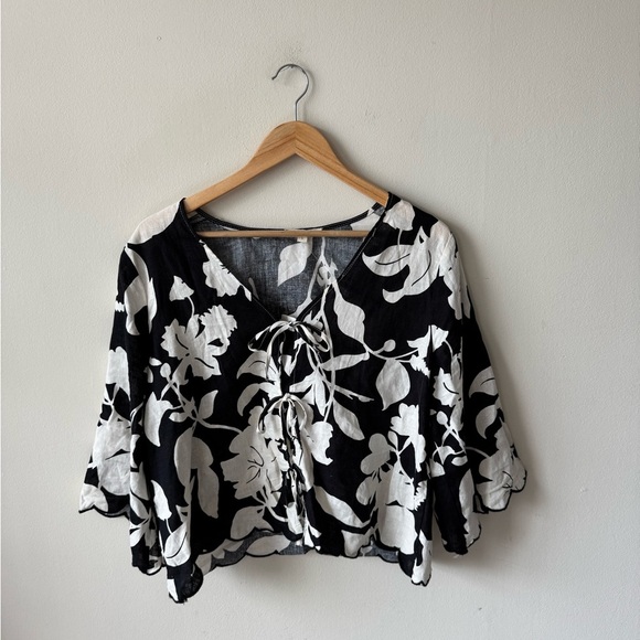 Christian Siriano B & W Floral Skirt & Top Set - Picture 7 of 12